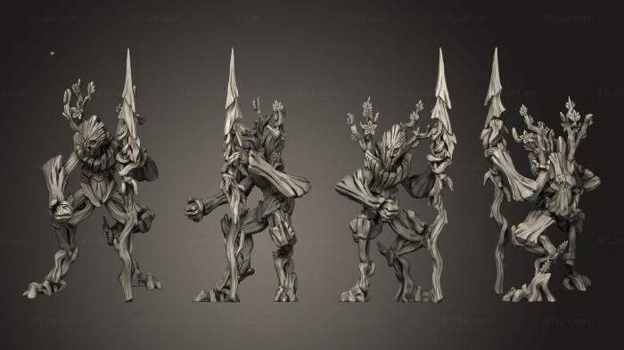 Figurines heroes, monsters and demons (Blackwoods Guardians Warrior Croszar C, STKM_4375) 3D models for cnc