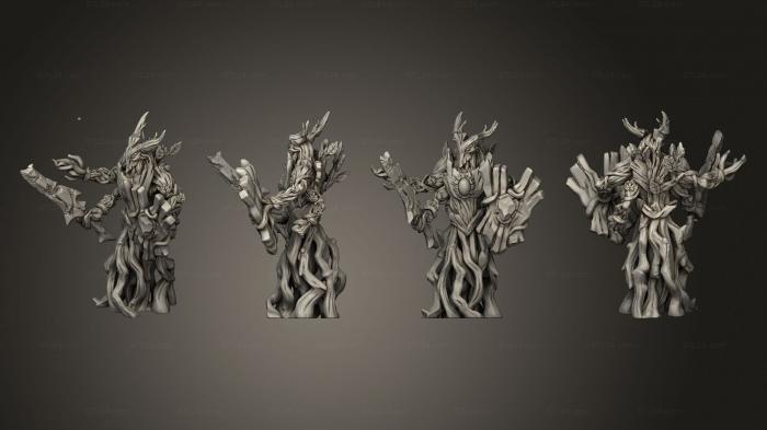 Figurines heroes, monsters and demons (Blackwoods Guardians Warrior Oaklaw D, STKM_4379) 3D models for cnc