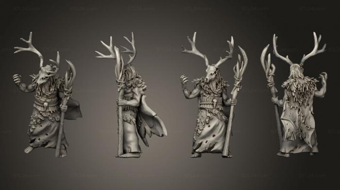 Figurines heroes, monsters and demons (Blights and Druids, STKM_4397) 3D models for cnc