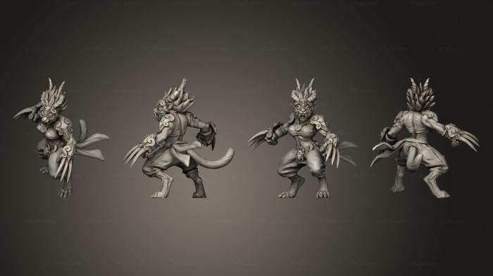 Figurines heroes, monsters and demons (Blitzer 2, STKM_4400) 3D models for cnc