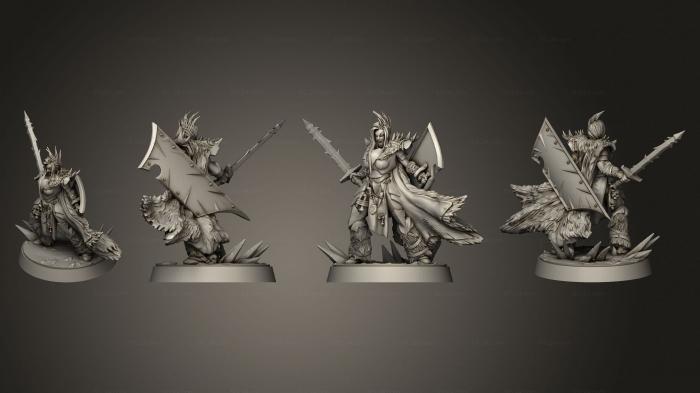 Статуэтки герои, монстры и демоны (Воины Снежной бури 2, STKM_4407) 3D модель для ЧПУ станка