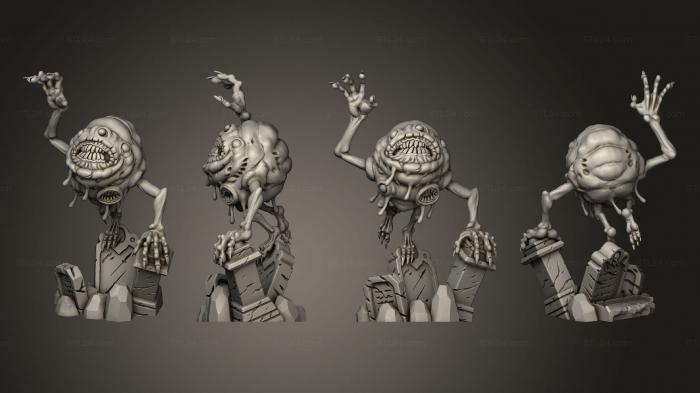 Figurines heroes, monsters and demons (Bloated Specter B face A, STKM_4413) 3D models for cnc