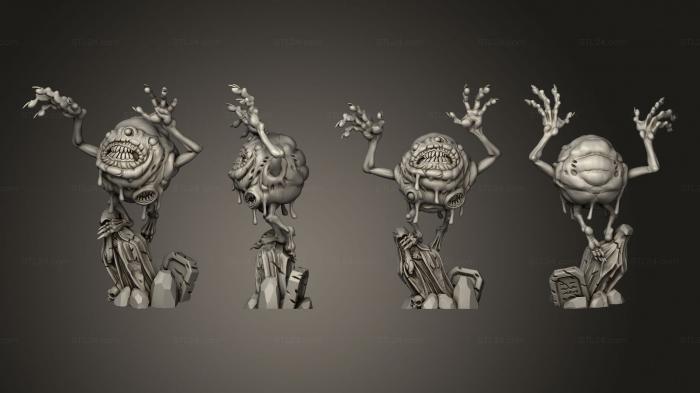Figurines heroes, monsters and demons (Bloated Specter C face A, STKM_4416) 3D models for cnc