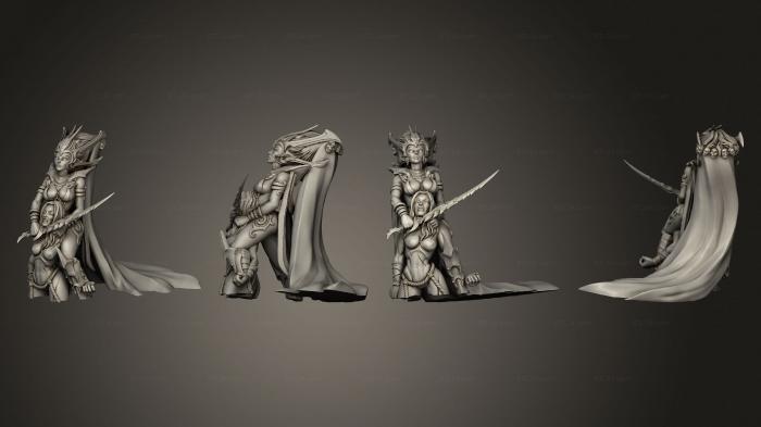 Статуэтки герои, монстры и демоны (Жрица Кровавого Атлара, STKM_4420) 3D модель для ЧПУ станка