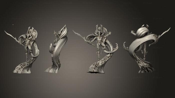 Статуэтки герои, монстры и демоны (Кровь Атлар Зар Мэй, STKM_4422) 3D модель для ЧПУ станка
