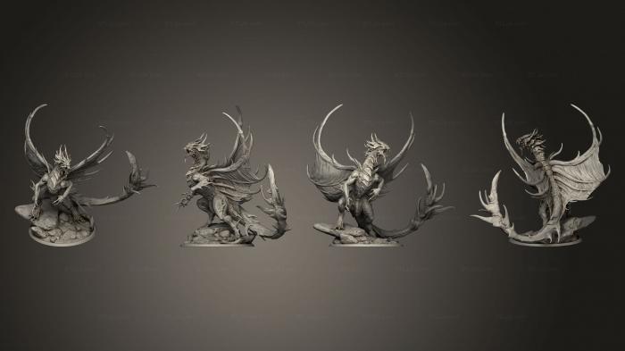 Figurines heroes, monsters and demons (Blood Dragon Adult, STKM_4425) 3D models for cnc