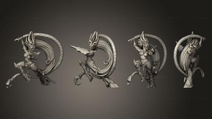 Figurines heroes, monsters and demons (Blood seeker 02, STKM_4442) 3D models for cnc