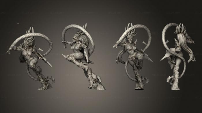 Figurines heroes, monsters and demons (Blood seeker 03, STKM_4443) 3D models for cnc