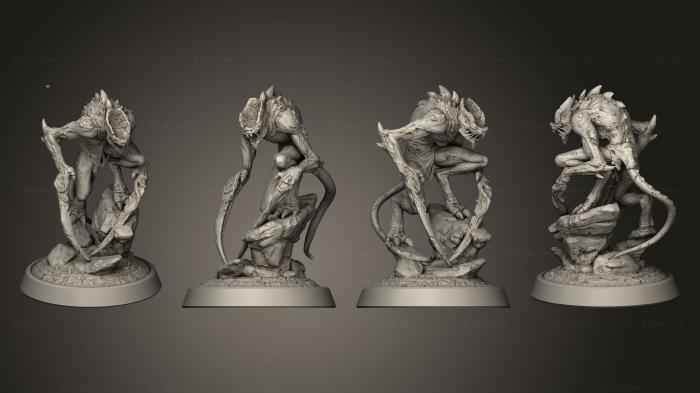 Figurines heroes, monsters and demons (Bone Demon, STKM_4482) 3D models for cnc
