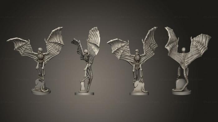 Figurines heroes, monsters and demons (Bone Gargoyle Set 1, STKM_4485) 3D models for cnc