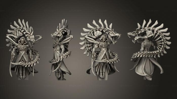 Figurines heroes, monsters and demons (Bonespeaker, STKM_4489) 3D models for cnc