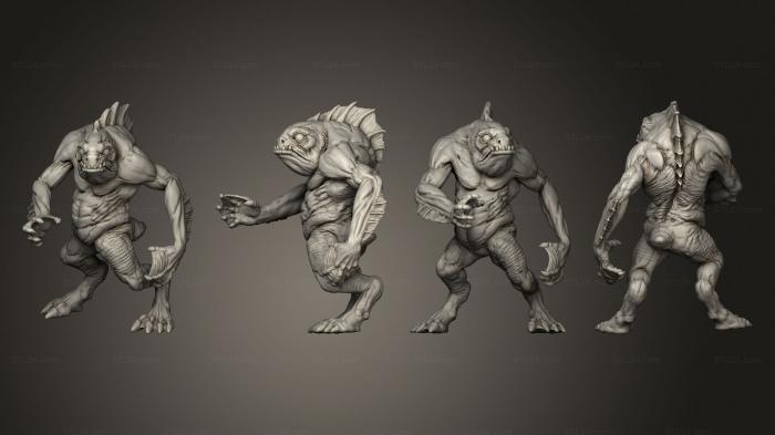 Figurines heroes, monsters and demons (Bottom 001, STKM_4495) 3D models for cnc