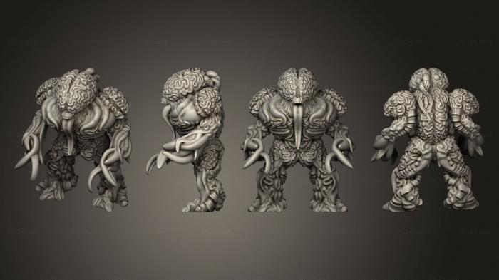 Figurines heroes, monsters and demons (Brain Golem v 3, STKM_4501) 3D models for cnc