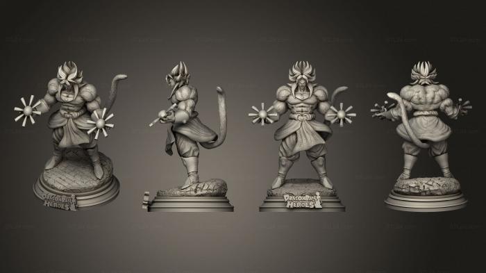 Статуэтки герои, монстры и демоны (Герои BROLLY Dragon Ball, STKM_4508) 3D модель для ЧПУ станка