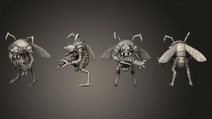 Figurines heroes, monsters and demons (Bureaucrat Soldier 2, STKM_4521) 3D models for cnc