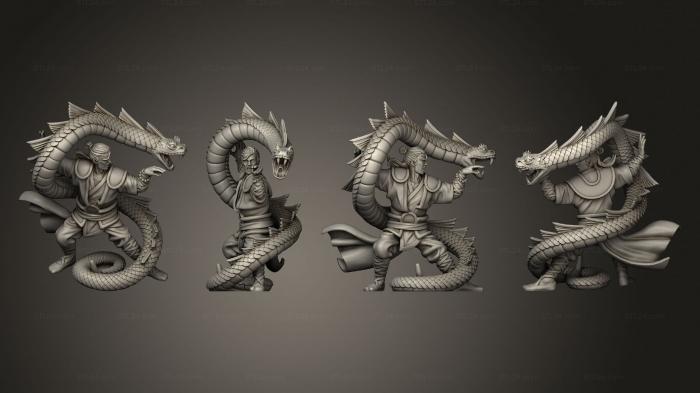 Статуэтки герои, монстры и демоны (Бусидо Ито Кеу, STKM_4525) 3D модель для ЧПУ станка