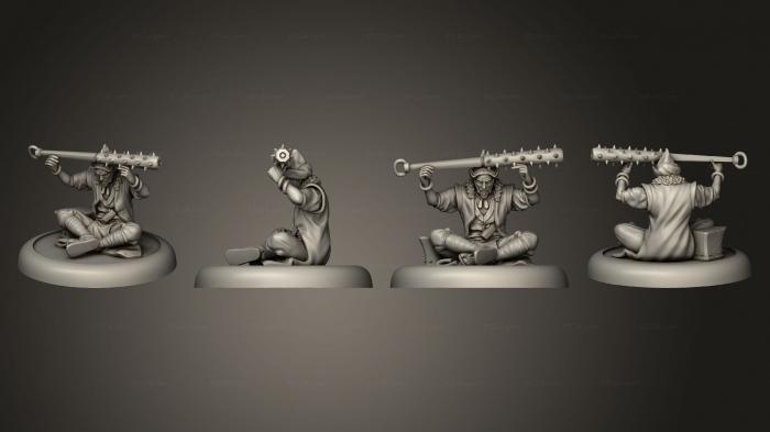 Статуэтки герои, монстры и демоны (Бусидо Минимото Клана Хауру, STKM_4527) 3D модель для ЧПУ станка