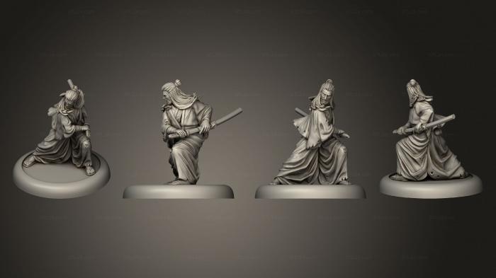 Figurines heroes, monsters and demons (bushido Ronin Shuohuang, STKM_4529) 3D models for cnc