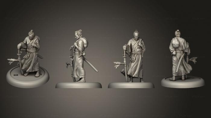 Figurines heroes, monsters and demons (bushido Ronin Ying Jian, STKM_4532) 3D models for cnc