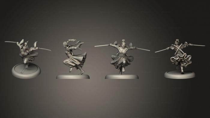 Статуэтки герои, монстры и демоны (Бусидо Ронин Ижи, STKM_4533) 3D модель для ЧПУ станка