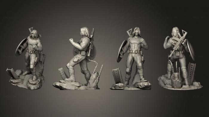 Figurines heroes, monsters and demons (CAPITAN BUCKY INVIERNO, STKM_4568) 3D models for cnc