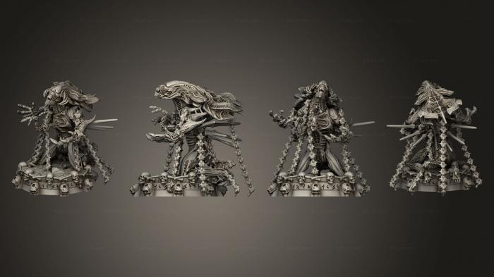Figurines heroes, monsters and demons (CAPTURED GIGERIAN ROYAL BROOD KING, STKM_4574) 3D models for cnc