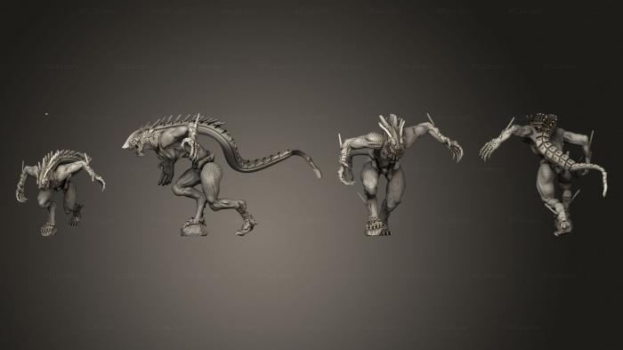 Figurines heroes, monsters and demons (Carnivore, STKM_4576) 3D models for cnc