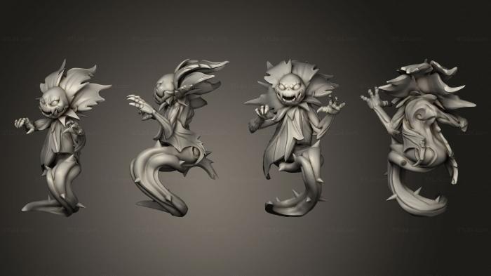 Статуэтки герои, монстры и демоны (Плотоядный цветок PS 002, STKM_4578) 3D модель для ЧПУ станка