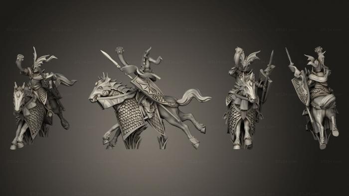 Статуэтки герои, монстры и демоны (Тело музыканта - катафракта, STKM_4587) 3D модель для ЧПУ станка