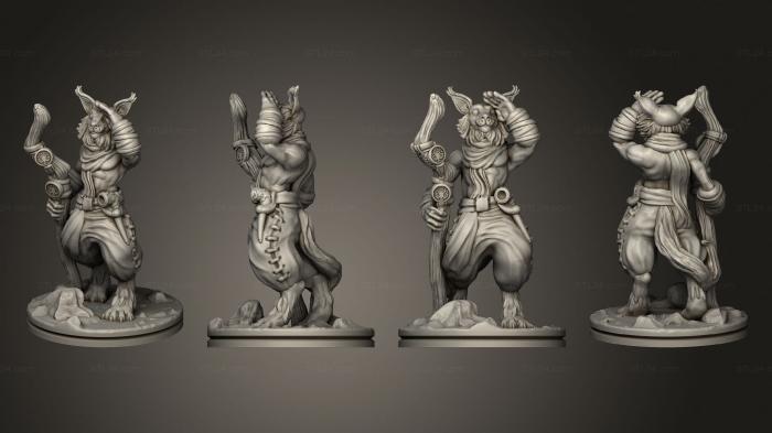 Figurines heroes, monsters and demons (Catfolk Guide Based, STKM_4588) 3D models for cnc