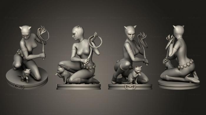 Figurines heroes, monsters and demons (Catwoman Сlassica HQ, STKM_4590) 3D models for cnc