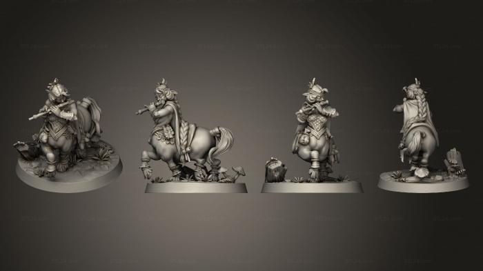 Figurines heroes, monsters and demons (Centaur Bard, STKM_4610) 3D models for cnc