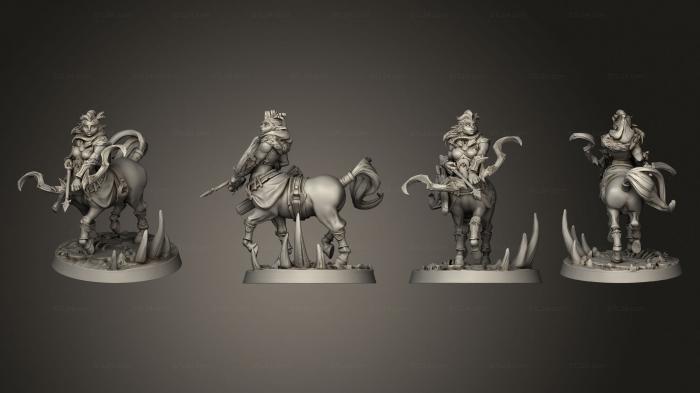 Figurines heroes, monsters and demons (Centaur Ranger, STKM_4612) 3D models for cnc