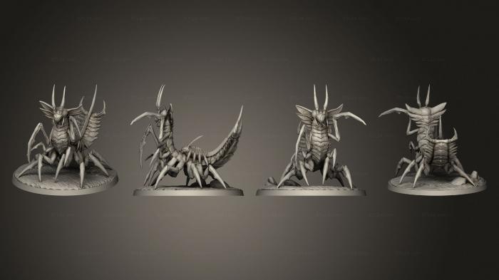Статуэтки герои, монстры и демоны (Сороконожка Кайдзю, STKM_4613) 3D модель для ЧПУ станка