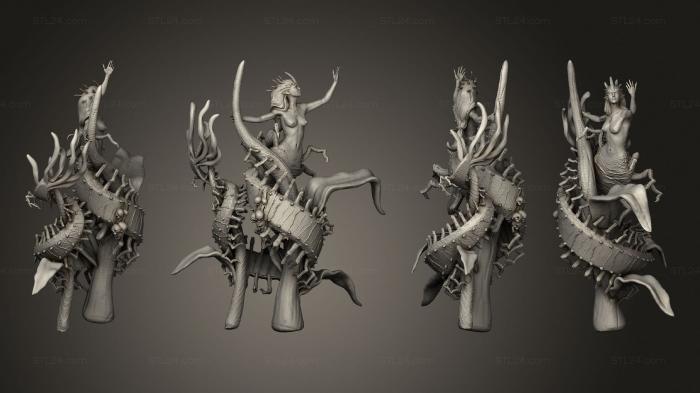 Figurines heroes, monsters and demons (Centipede Mother 2 Variations Large, STKM_4615) 3D models for cnc