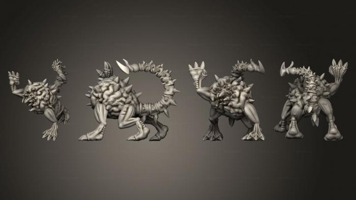 Статуэтки герои, монстры и демоны (Ищейка Головного Мозга, STKM_4627) 3D модель для ЧПУ станка