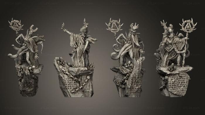 Figurines heroes, monsters and demons (Chaos Sorcerer Base, STKM_4645) 3D models for cnc