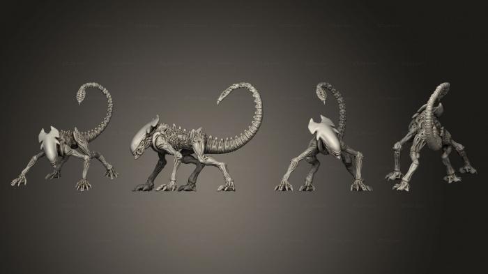 Figurines heroes, monsters and demons (CHEETAH ALIEN D, STKM_4667) 3D models for cnc