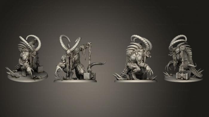Figurines heroes, monsters and demons (Chernobog The Black God, STKM_4671) 3D models for cnc
