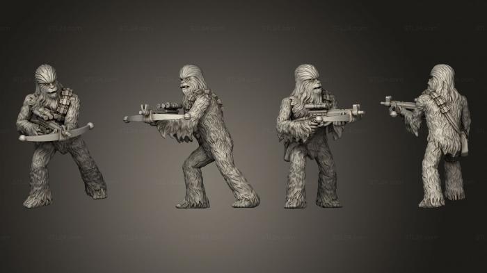 Figurines heroes, monsters and demons (Chewbacka, STKM_4676) 3D models for cnc