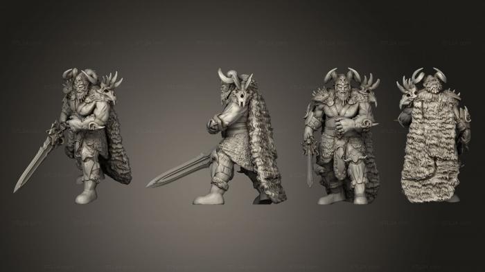 Figurines heroes, monsters and demons (Chief Huge, STKM_4678) 3D models for cnc