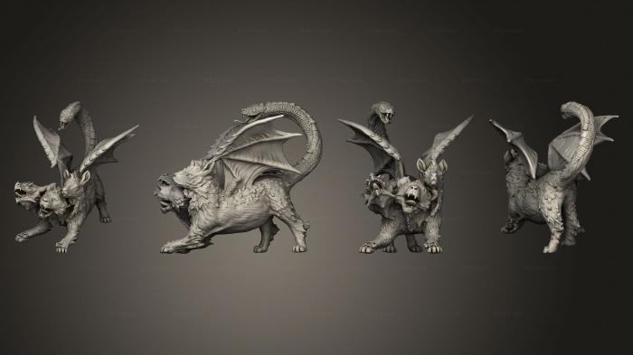 Статуэтки герои, монстры и демоны (Юная Химера, STKM_4683) 3D модель для ЧПУ станка