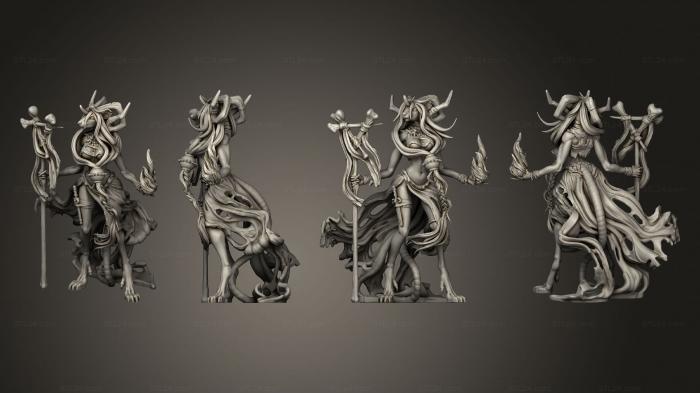 Статуэтки герои, монстры и демоны (Чиза - Ткачиха Судеб, STKM_4685) 3D модель для ЧПУ станка