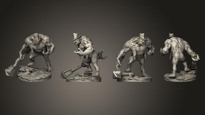 Статуэтки герои, монстры и демоны (Цирковой Гротеск Мистера Хайда, STKM_4698) 3D модель для ЧПУ станка