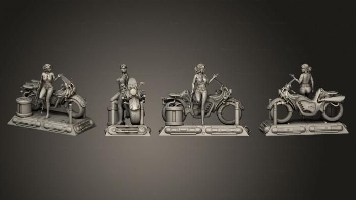 Статуэтки герои, монстры и демоны (Цири в стиле киберпанка, STKM_4702) 3D модель для ЧПУ станка