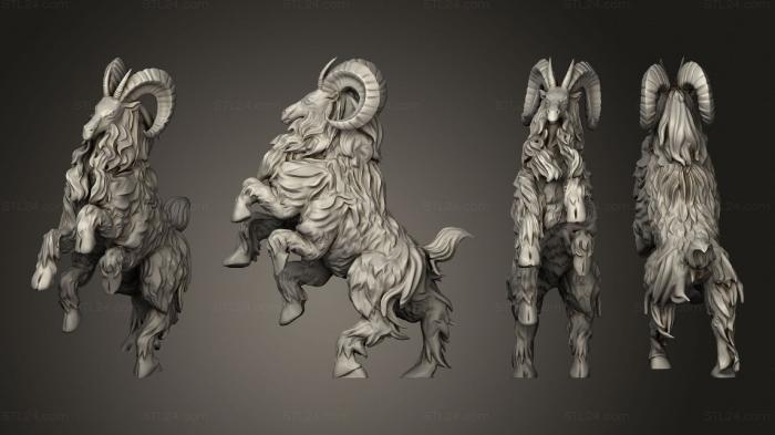 Figurines heroes, monsters and demons (Climbing Ram Attacking, STKM_4707) 3D models for cnc