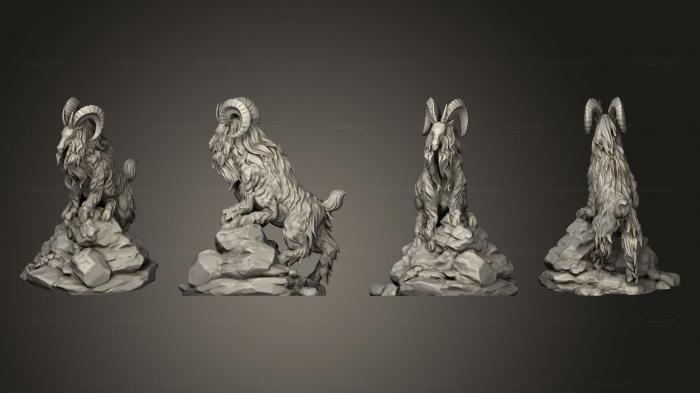 Figurines heroes, monsters and demons (Climbing Ram Rock, STKM_4709) 3D models for cnc