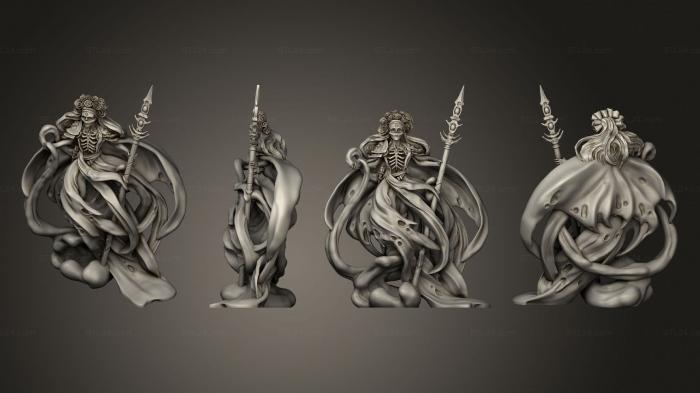 Статуэтки герои, монстры и демоны (Коатилен - Лич, STKM_4718) 3D модель для ЧПУ станка