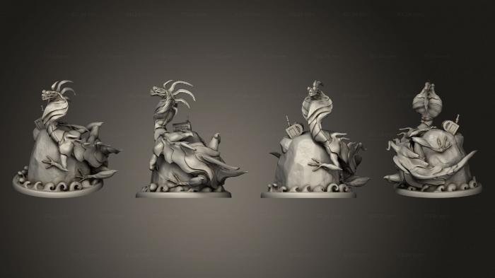 Статуэтки герои, монстры и демоны (Сокровища Ящерицы Кобры Большие, STKM_4722) 3D модель для ЧПУ станка