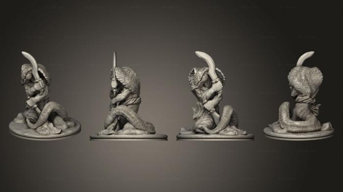 Figurines heroes, monsters and demons (Cobra Warrior Based, STKM_4723) 3D models for cnc